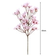 thumbnail image 3 of 8Pcs Artificial Peach Blossom Stem Realistic Faux Flower Bundle Spring Floral Photo Props Wedding Home Garden Decoration, White, 3 of 8