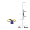 thumbnail image 5 of AoneJewelry 1.20 Cttw (I-J, I1-I2) Emerald Cut Sapphire and Natural Diamond Ring in 14k Solid Yellow Gold (size 5-9), 5 of 5