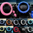 thumbnail image 2 of 3Pcs/Set Fur Fluffy Thick Auto Car Steering Wheel Plush Cover Soft Wool Winter-Soft And-Cozy Decorative Kits, 2 of 4
