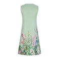 thumbnail image 5 of Women's Floral Print Holiday Dress Sleeveless Dress Casual V Neck Button Pockets Long Beach Dresses Midi Dress, 5 of 6