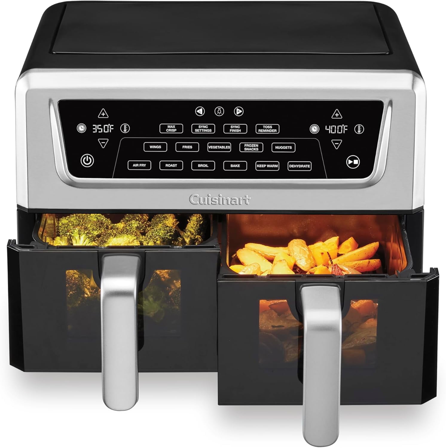 Cuisinart Friteuse à air à double panier, 2 paniers de 11 litres au total