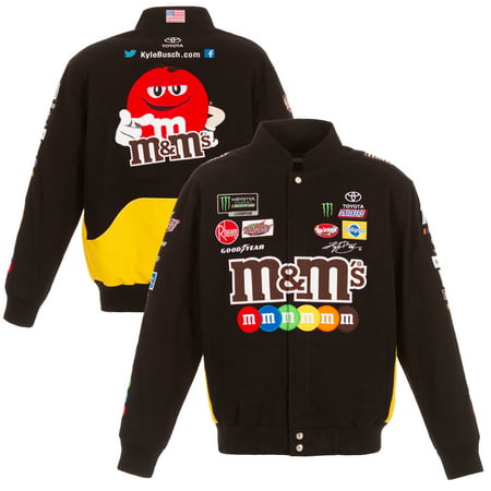 Kyle Busch JH Design M&M's 2019 Full-Snap Twill Uniform Jacket - (Best Neoshell Jacket 2019)