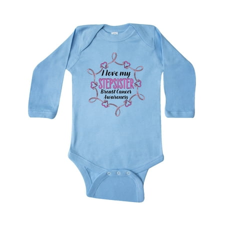 

Inktastic I Love My Stepsister- Breast Cancer Awareness Gift Baby Boy or Baby Girl Long Sleeve Bodysuit