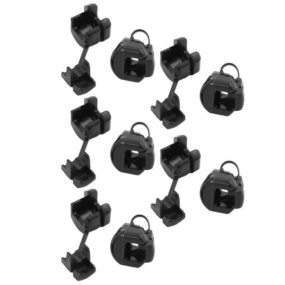10Pcs 5N-4 Round Cable Wire Strain Relief Bush Grommet 11mm Diameter Black