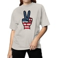 thumbnail image 2 of Patriotic Peace Symbol Women's T-shirt, 2 of 3