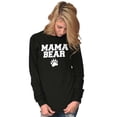 thumbnail image 3 of Mama Bear Paw Print Cute Mothers Day Women's Long Sleeve T Shirt Brisco Brands S, 3 of 6