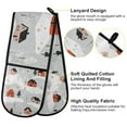 thumbnail image 2 of Yayeee Double Oven Mitt Kitchen Heat Resistant Baking 35" x7" Quilted Glove, Cartoon Red Houses, 2 of 6