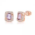 thumbnail image 1 of Daisyyozoid Wholesale Multicolor Earrings Color Zircon Single Full Diamond, Crystal Earrings(Platinum Rectangle), 1 of 9