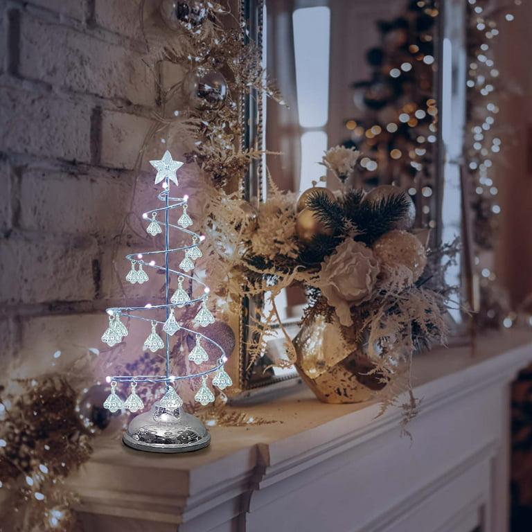 Fridja LED Christmas Tree Lights Decorations Night Light Crystal Christmas Tree for New Year, Wedding,Christmas Decor Gifts for Women Wife Boyfriend