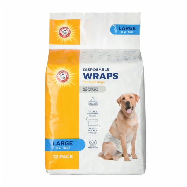 Arm & Hammer Pañales para Perro Grande, Ultra-absorbentes, Anti-fugas, Elimina Olores, 12 pz Arm & Hammer FFP13877