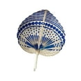thumbnail image 4 of Sharprepublic Bamboo Hand Fan Cooling Supplies Manual Chinese Weaving for Party Women Home Dark Blue, 4 of 8