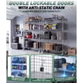 thumbnail image 2 of Vakiorn Commercial Wire Storage Cage 24x48x70 inch Chrome Mobile Lockable Doors Wheels Heavy Duty Shelving for Warehouse Grocery Kitchen Office School Restaurant, 2 of 9