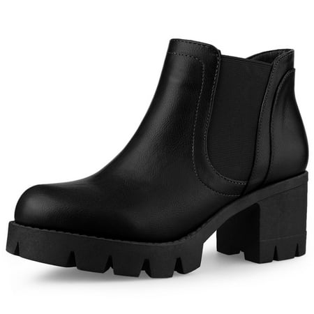 colorblock lug boots