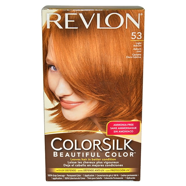 Colorsilk Beautiful Color Revlon 53 Light Auburn 1 aplicación de color de cabello