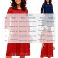 thumbnail image 3 of Odbmxy Lace Women's Midi Length Dresses Fall 3/4 Sleeve Cocktail Shift Solid Color Wedding Guest Women Dress Dressy, 3 of 6