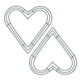 thumbnail image 1 of Marco En Forma De Corazón De La Guirnalda Marco De La Flor De La Guirnalda Del Metal Marco Decorativo De La Guirnalda Para La Celebración De Días Festivos Minnieouse HA017924-00, 1 of 6