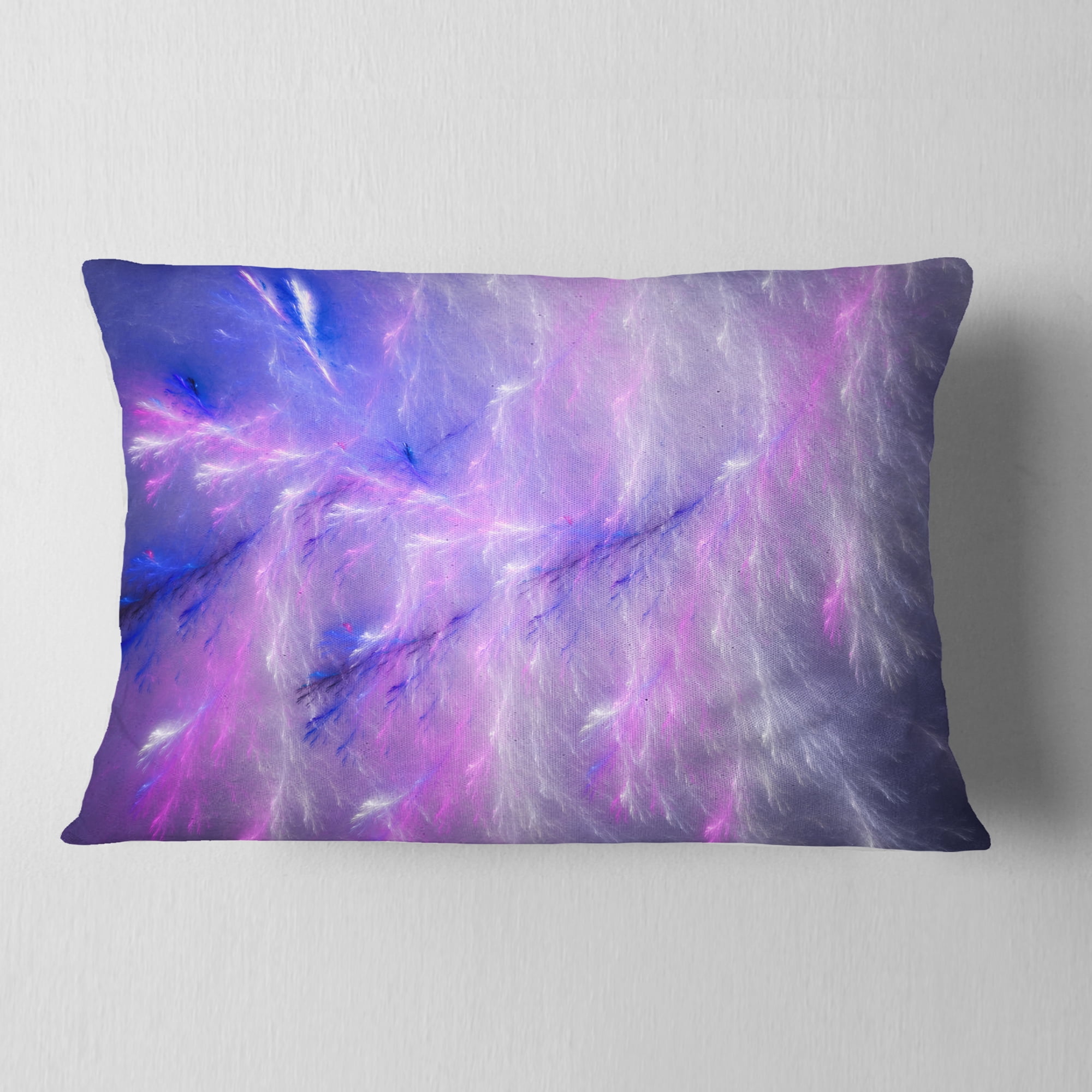 Designart Mystic Blue Thunder Sky - Abstract Throw Pillow - 12x20