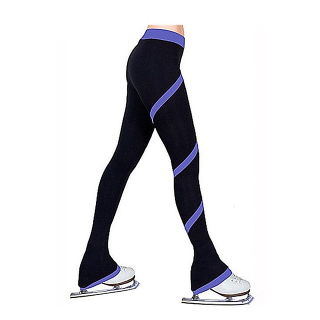 Naiovety pantalones largos de patinaje sobre hielo medias de spandex pantalones de patinaje pantalones de entrenamiento de equipo amigables con la piel Uniforme atlético Morado/XL Naiovety OD025264-13