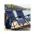 thumbnail image 6 of Set Of 2 Foldable Zero Gravity Reclining Chairs – Outdoor Lounge Chairs With Adjustable Pillow, 6 of 22