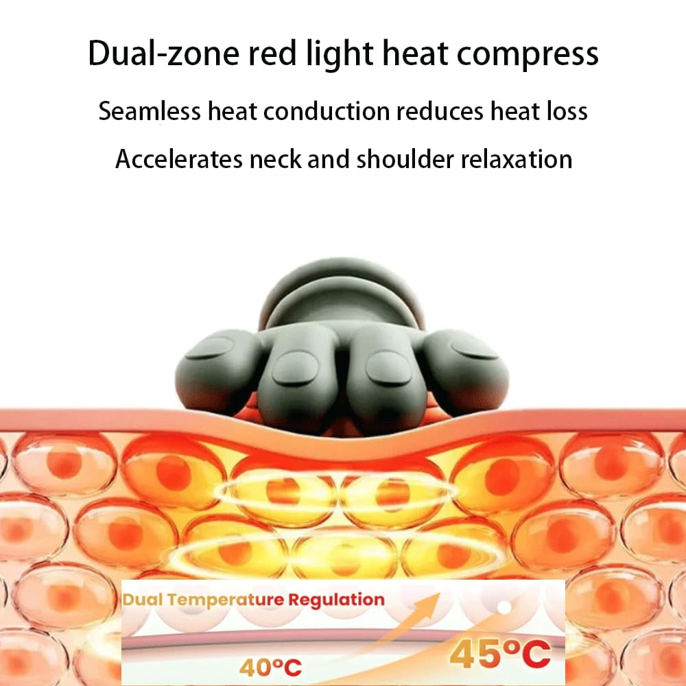 JMLPxx Neck Back Massager,Bionic Heated Massager,Wireless Portable Neck Shoulder Massager,Electric Deep Tissue 4D Kneading Massage, Real Touch Therapy Neck For Pain Relief