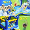 thumbnail image 2 of Bobiber 8 in1 Inflatable Slide Water Park Bounce House Garden with Dolphin sprinkler & Target games & Water gun & Basketball, 2 of 8
