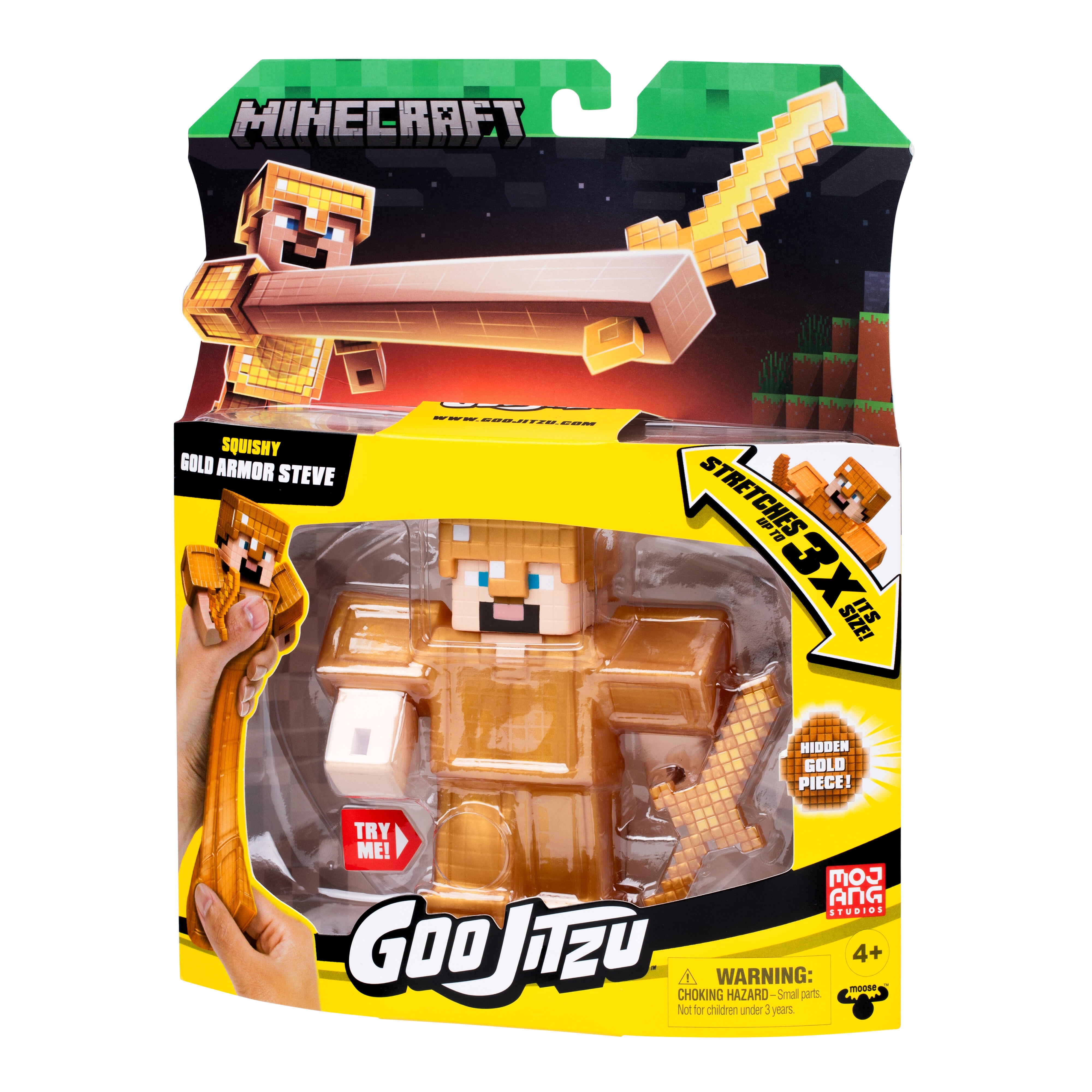 GOO JITZU MINECRAFT S4 HERO PK GOLD ARMOR STEVE - Walmart.com