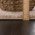 thumbnail image 3 of Hauteloom Judy Machine Washable Solid Shag Rug - Plain Living Room Bedroom Shaggy Area Rug - Fluffy Plush High Pile Carpet - Blush, Brown - 6'7" x 9', 3 of 12