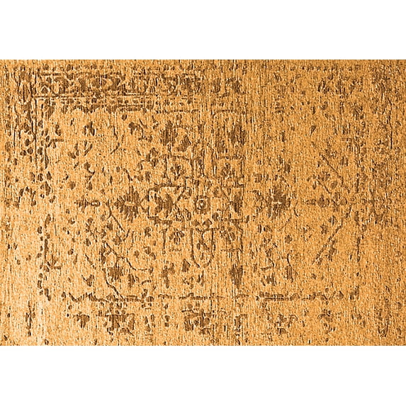Ahgly Company Indoor Rectangle Oriental Orange Industrial Area Rugs, 2' x 5'