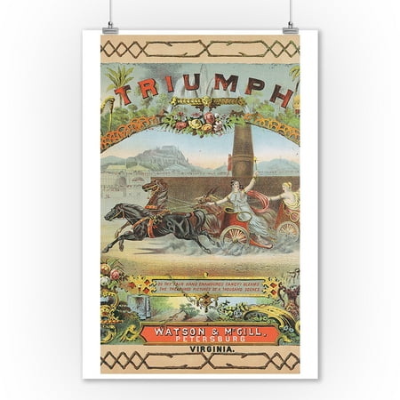 Petersburg, Virginia - Triumph Brand Tobacco Label (9x12 Art Print, Wall Decor Travel