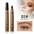 thumbnail image 2 of Microblading Eyebrow Pencil, Black Brown, Waterproof, 4-Prong Fork Tip, Long-Lasting Eyebrow Pencil for Natural Hair Drawing, 3D Micro Brow Pen, Microblading Effect, 2 of 3
