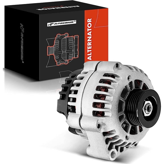 A-Premium Alternator Compatible with Chevrolet S10 01-04, Blazer 00-05 & GMC Jimmy 01-05, Sonoma 01-04 & Oldsmobile Bravada, V6 4.3L, 100Amp 12Volt CW 6-Groove Clutch Pulley, Replace# 40012238, 8283