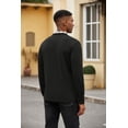 thumbnail image 4 of COOFANDY Men's Classic Fit Casual Long Sleeve Plaid Collar Polo Shirt, 4 of 5