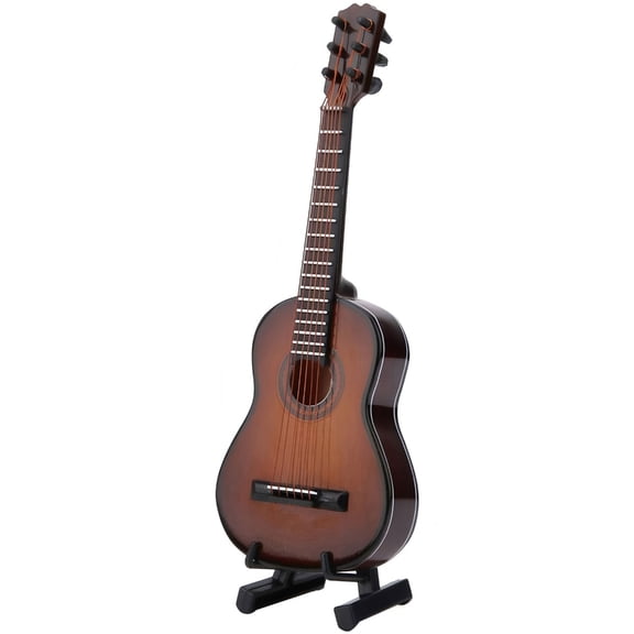 ROZYARD Small Classical Guitar Model 15cm Handcrafted Wood Display Piece with Stand
