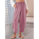 thumbnail image 3 of Pantalones Rectos Casuales Holgados de Algodón y , Color Rosa y , Talla M, 3 of 5