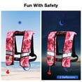 thumbnail image 4 of WARMOUNTS Automatic Inflatable Life Jacket w/ 2 Reflectors & Whistle, Adult PFD Survival Buoyancy Vest for Boating Fishing Sailing Kayaking for Men Women Max Waist Size: 50'', 4 of 7