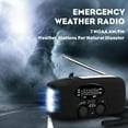 thumbnail image 4 of Hand Crank Radio with Flashlight for Emergency, Portable Solar Radios, Self Powered AM/FM NOAA Weather Radio Power Bank Cell Phone Charger, USB Rechargeable-Black, 4 of 5