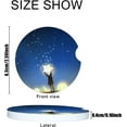 thumbnail image 3 of Car Coasters for Cup Holder Absorbent, Car Ceramic Coasters with Finger Notch, Auto Accessories for Men Women Boy Lifts The Stars 2 Pack, 3 of 6