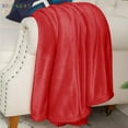 thumbnail image 3 of BadPiggies Super Soft Coral Fleece Warm Throw Blanket Lightweight Fuzzy Plush for Couch Sofa Bed Chair (40" x 55", Red), 3 of 6