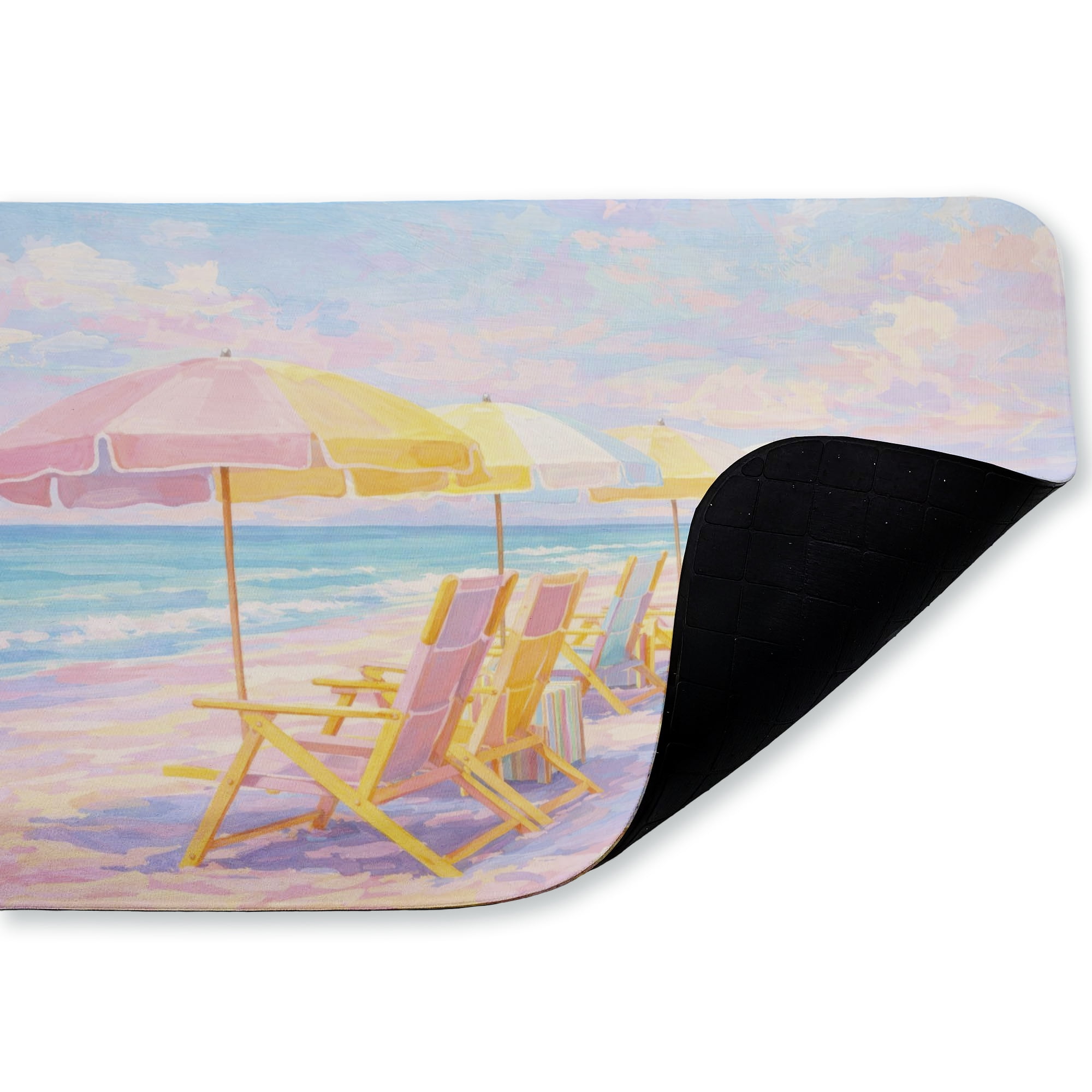 Stupell Industries Lined Up Beach Chairs Printed Anti-Fatigue Floor Mat, design by Ziwei Li