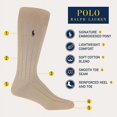 thumbnail image 2 of Polo Ralph Lauren Men's Super Soft Ribbed Dress Crew Socks-3 Pair Pack-Lightweight Comfort, Wine, 6-12.5, 2 of 3