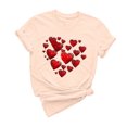 thumbnail image 3 of VKOYWKM Women's Heart Shirts Valentine T-Shirts Cute Love Heart Graphic Tees Short Sleeve Loose Fit Spring T-Shirt Holiday Tops Romantic Crew Neck Valentine's Day Tshirts, 3 of 7