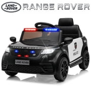 UBesGoo Licensed Land Rover 12V Ride On Police Car, Powered Ride on with Siren Remote Control & Bluetooth, Ages 2-5, Black