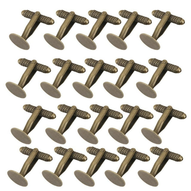 20 Gemelos en , Almohadilla forma forma forma con Base Plana, Fornituras de 12 Mm, Bronce Fernando Gemelos
