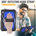 thumbnail image 3 of HXCASEAC Case for Samsung Galaxy Tab A9+/ A9 Plus Case 11 Inch, Protective with Screen Protector/Hand Strap/Pen Holder, Sturdy Shockproof Galaxy A9 Plus Tablet Case 2023 SM-X210/X216/X218 - Black, 3 of 9