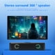 thumbnail image 5 of Altavoz portátil PAVEOS con Bluetooth 5.0 de colores, ideal como regalo navideño o como tarjeta para TV, apto para adultos, color negro., 5 of 5