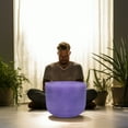 thumbnail image 3 of TOPFUND Violet A# Note Crystal Singing Bowl Pineal Chakra 8 inch with Carrying Case and Suede Striker, 3 of 9