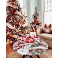thumbnail image 4 of Round Fitted Tablecloths with Elastic Edge Winter Christmas Snowman Truck Waterproof Table Cover for Kitchen Dining Party Decor,45" - 54", 4 of 6