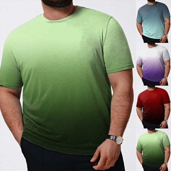 TAmten Mens Loose Fit T Shirts Casual Short Sleeve Cotton Tee Shirts Big and Tall T-Shirt Basic Summer Tops(Red,4XL)