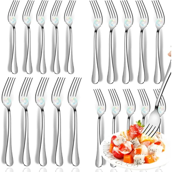 Dinner Forks and Salad Forks Silverware Set Of 20 Pieces, Stainless Steel Forks, Mirror Polished Fork Set, Cutlery Utensils Set of forks, Apartment Essential Flatware