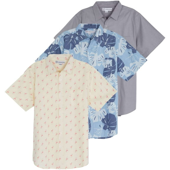 Real Essentials Men's Regular-Fit Short-Sleeve Poplin Shirt (Available In Big & Tall)